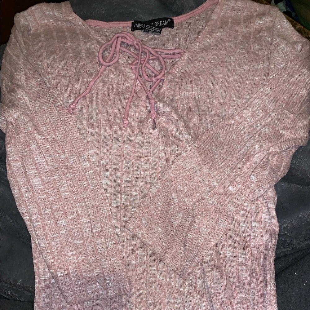 Pink Tie up Top